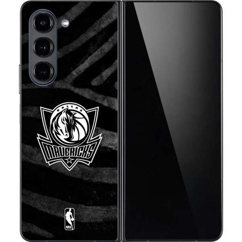 NBA Dallas Mavericks Black Animal Print Galaxy Z Fold5 5G Skin